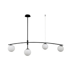 Luminaire Center Suspension Senai Verre,acier,aluminium Satiné noir