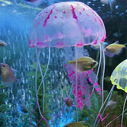 Wewoo Décoration aquarium Violet 3 PCS Articles Silicone Simulation Fluorescent Sucker Jellyfish, Taille: 10 * 23cm