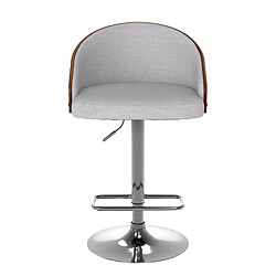 Avis Rendez Vous Deco Chaise de bar Carmelo gris clair 63/84 cm