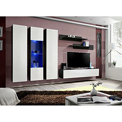 Acheter Paris Prix Meuble TV Mural Design Fly V 310cm Blanc & Noir