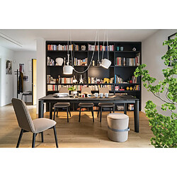 Inside 75 Table extensible 8 couverts LORD 190 cm pieds bois foncé plateau céramique pierre pas cher