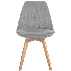 Avis Decoshop26 Lot de 4 chaises de salle à manger style scandinave en velours côtelé gris clair CDS10393