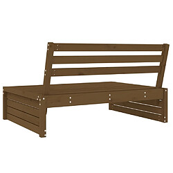 Acheter vidaXL Canapé central de jardin marron miel 120x80 cm bois pin massif