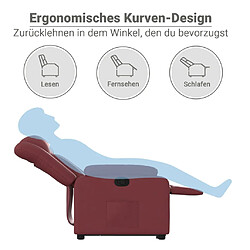 vidaXL Fauteuil inclinable Rouge bordeaux Similicuir pas cher