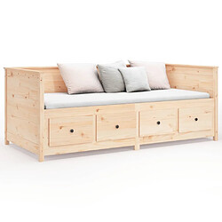 Maison Chic Lit de jour, Lit de repos pour Salon Chambre,Canapé-lit,Lit d'invité 90x190 cm Bois de pin massif -MN23938 pas cher