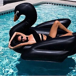 Wewoo Bouée Bague de natation gonflable en forme de cygne en de noir, taille gonflée: 190 x 190 x 30cm pas cher