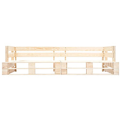 Helloshop26 Canapé palette à 2 places de jardin 220 x 66 x 55 cm couleur naturelle de bois 02_0011863