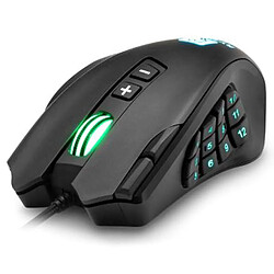 Universal Souris gaming USB filaire 16400 ppp 16 boutons Souris gaming programmable avec rétroéclairage ergonomique pour ordinateur portable