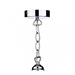 Luminaire Center Suspension décorative Ardeche chrome poli et verre moulé 1 ampoule