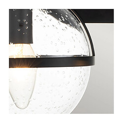 Avis Elstead Lighting Applique murale Salle de bains Hinkley Acier,verre grainé transparent Noir