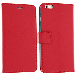 Avizar Étui iPhone 6 Plus/6s Plus avec coque interne en silicone gel sur mesure - Rouge