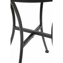 Avis Table Bistro Ronde Noire en Acier Ajouré 600 mm - Bolero