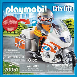 Acheter Playmobil® Urgentiste et moto Playmobil City Life 70051