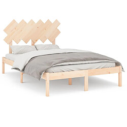 Maison Chic Lit adulte - Lit simple Cadre de lit,Structure du lit Contemporain 120x200 cm Bois massif -MN68668