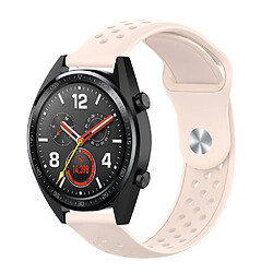 Bracelet en TPU couleur unie beige pour votre Samsung Galaxy Watch 42mm