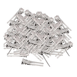 100 Pièces Argent Alligator Cheveux Clip Plat Top 45mm pour le Soin Des Cheveux DIY Cheveux Arc Accessoires, arts et Artisanat Projets, Pendaison Sec