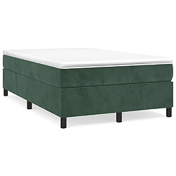 vidaXL Cadre de lit sans matelas vert foncé 120x200 cm velours