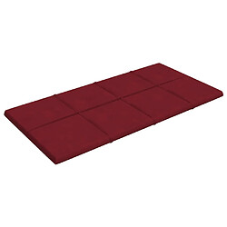 Avis vidaXL Panneaux muraux 12 pcs Rouge bordeaux 60x30 cm Velours 2,16 m²