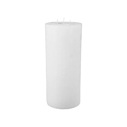 Atmosphera, Createur D'Interieur Bougie cylindrique Ø 14 x H 32 cm Esprit Récup - blanc - Atmosphera