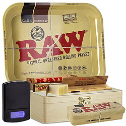 Pack RAW SpliffBox Taille XXL + Plateau + Balance + Feuilles Slim + Carton + Rouleuse