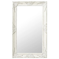 Miroir mural baroque vidaXL Blanc