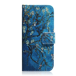 Wewoo Housse Coque Étui en cuir à rabat horizontal avec motif coloré et fleurs abricot pour Galaxy A7 2018 / A750Favec support et emplacements cartes et porte-monnaie