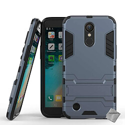 Htdmobiles Coque rigide anti choc pour LG K10 (2017) + film ecran - BLEU FONCE