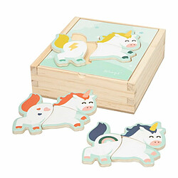 Mr Wonderful Puzzle enfant en bois Mr. Wonderful Licorne + 3 ans 3 Pièces (12 Unités)