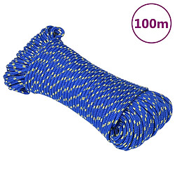 vidaXL Corde de bateau Bleu 3 mm 100 m Polypropylène