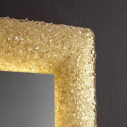 Avis Kiamami Valentina MIROIR AVEC CADRE EN VERRE COULÉ AVEC GRAIN D'OR RÉVERSIBLE 90X62