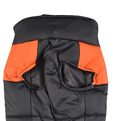 imperméable à l'eau chien en coton veste manteau veste manteau animal de compagnie vêtements d'hiver orange - s pas cher