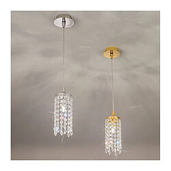 Luminaire Center Suspension design en cristal CHARLESTON chrome 1 ampoule