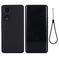 Coque en silicone anti-rayures, avec sangle noir pour votre Huawei nova 9