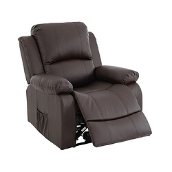 Bestmobilier Armand - fauteuil relax en cuir vegan