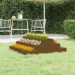 Maison Chic Jardinière,Bac à fleurs - pot de fleur Marron miel 80x80x27 cm Bois massif de pin -GKD62468