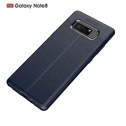 Avis Wewoo Coque pour Samsung Galaxy Note 8 Litchi Texture TPU étui de protection arrière marine