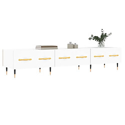 Avis Maison Chic Meuble TV scandinave - Banc TV pour salon blanc 150x36x30 cm bois d'ingénierie -MN52031