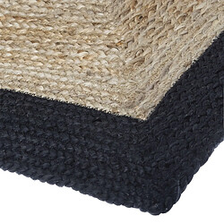 Atmosphera, Createur D'Interieur Tapis en jute naturel Poésie - L. 170 x l. 120 cm - Noir