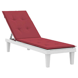 Avis Maison Chic Coussin Confort | pouf | Coussin de chaise de terrasse rouge bordeaux (75+105)x50x3 cm -GKD94601