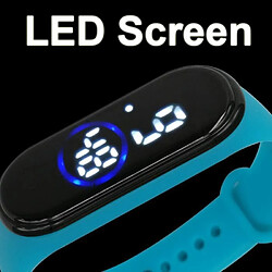 MONTRE BLUETOOTH-MONTRE INTELLIGENTE ,M6B--Montre de sport numérique LED étanche pour enfant, ado garçon et fille, bracelet en silic