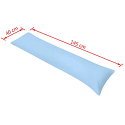 vidaXL Oreiller de corps 40 x 145 cm Bleu pas cher