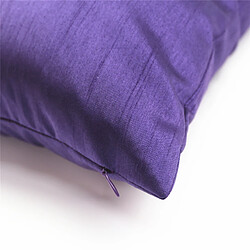 Avis Tissu 45x45cm Soie, Comme Taie D'oreiller Décoration Canapé Jet Coussin Couvrir Violet