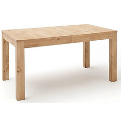 Pegane Table à manger extensible en chêne blanchi - L.160 x H.79 x P.90 cm