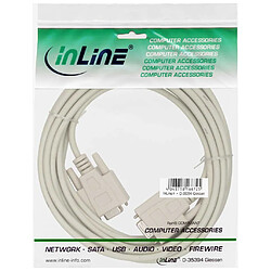 Câble null modem, InLine®, 9 broches fem./fem. 10m, encapsulé