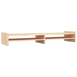 vidaXL Support pour moniteur 100x27x15 cm Bois de pin solide