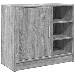 vidaXL Armoire d'évier sonoma gris 63x29x55 cm bois d'ingénierie