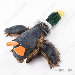 Tech Discount jouet pour chien réaliste canard à mâcher peluche indestructible couineur bruit animaux de compagnie amusement accessoires chasse