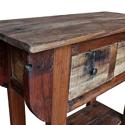 Avis vidaXL Table console Bois de récupération massif 80 x 35 x 80 cm