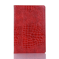 Etui en PU peau de crocodile rouge avec support pour votre Samsung Galaxy Tab S5e SM-T720