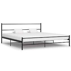 vidaXL Cadre de lit sans matelas noir métal 200x200 cm 